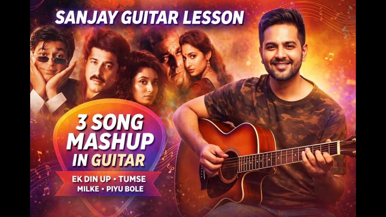 3 Chord Guitar Mashup Lesson | Super Easy Beginner Tutorial 🎸 - YouTube