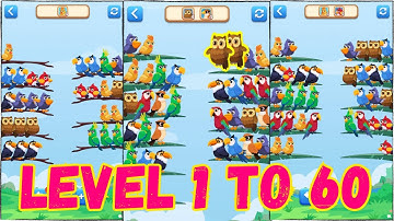 BirdSet Color Sort Puzzle | Bird Tour Level 1 To 60