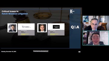 Q&A Session: Hatch-Waxman Litigation CLE Webcast