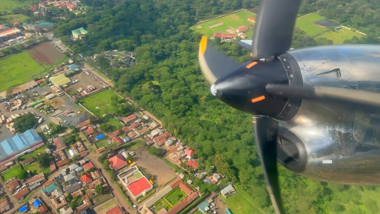 AMAZING As Salaam Air Embraer EMB 120 Takeoff from Arusha