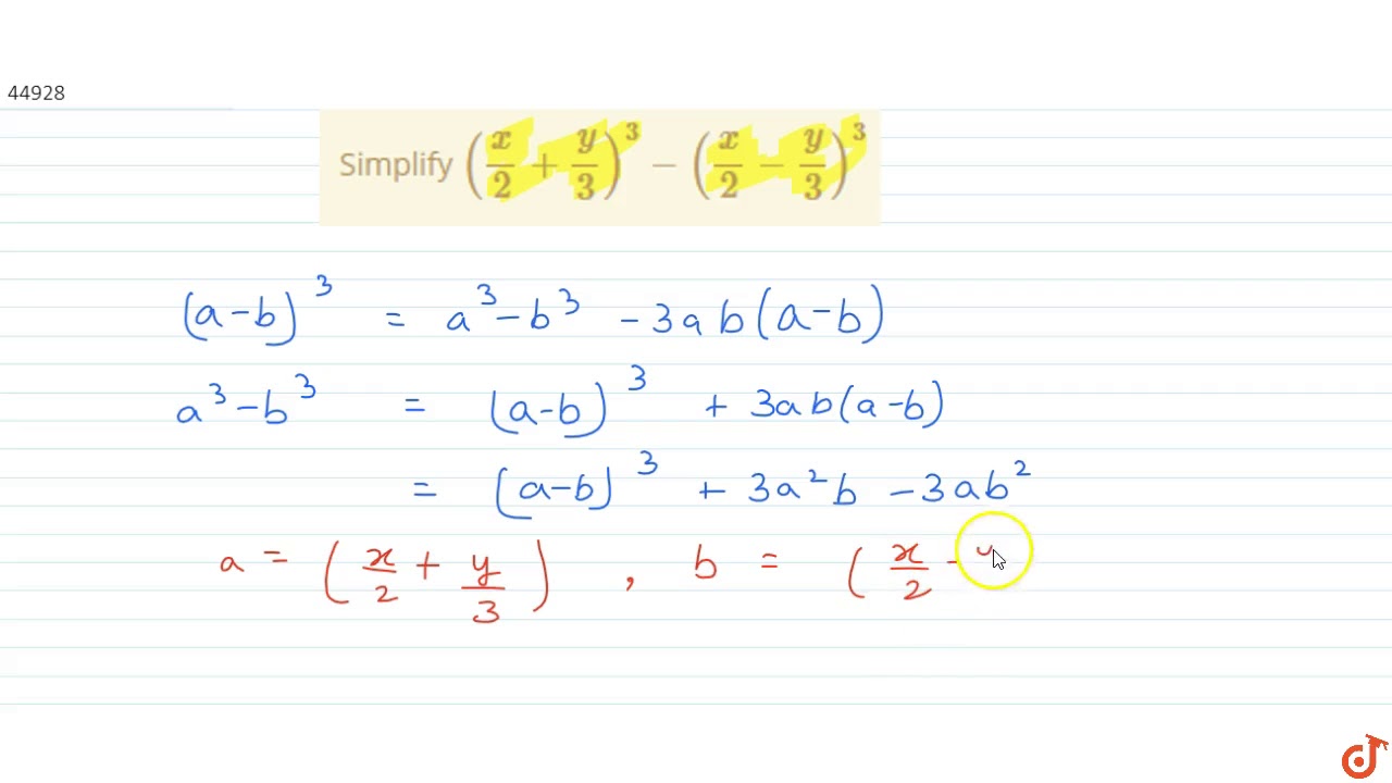 Simplify X 2 Y 3 3 X 2 Y 3 3 Youtube