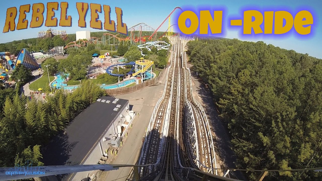 Rebel Yell North Side Onride Front Seat (HD POV) Kings Dominion