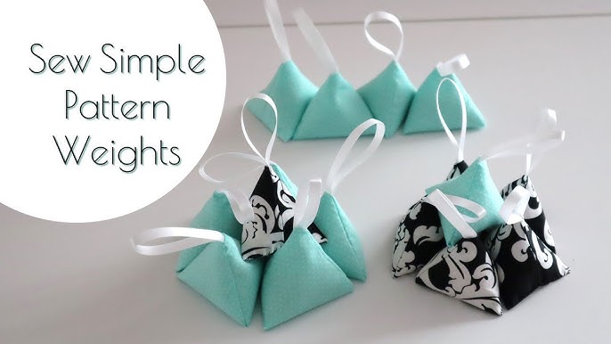 Fabric Pattern/Tailor/Sewing weights set of 6 teal with leaves black button