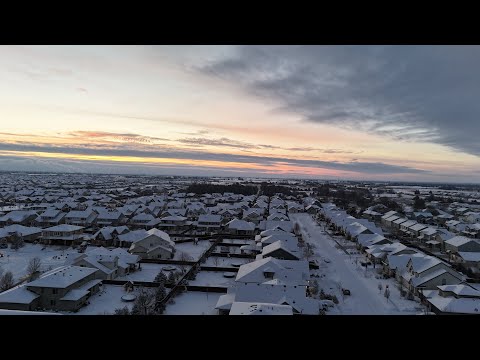 Meridian Idaho, a Snowy Sunset
