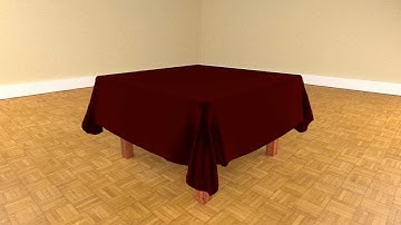 Cloth Simulation Test #2 - Table Cloth - Blender 3D Physics [HD]