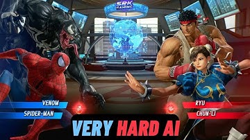 Venom & Spiderman VS Ryu & Chun Li (VeryHard) - Marvel VS Capcom Infinite