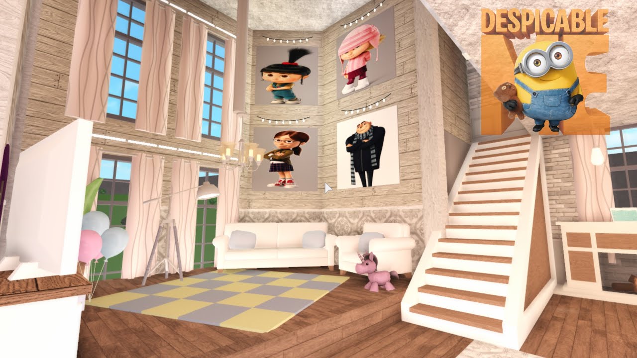 Despicable Me Gru S House In Bloxburg Interior Part 2 Bloxburg Build Youtube