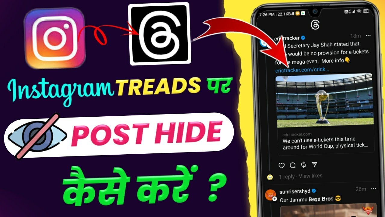 Threads App Per Post Hide Kaise Kare || how to hide post on instagram ...