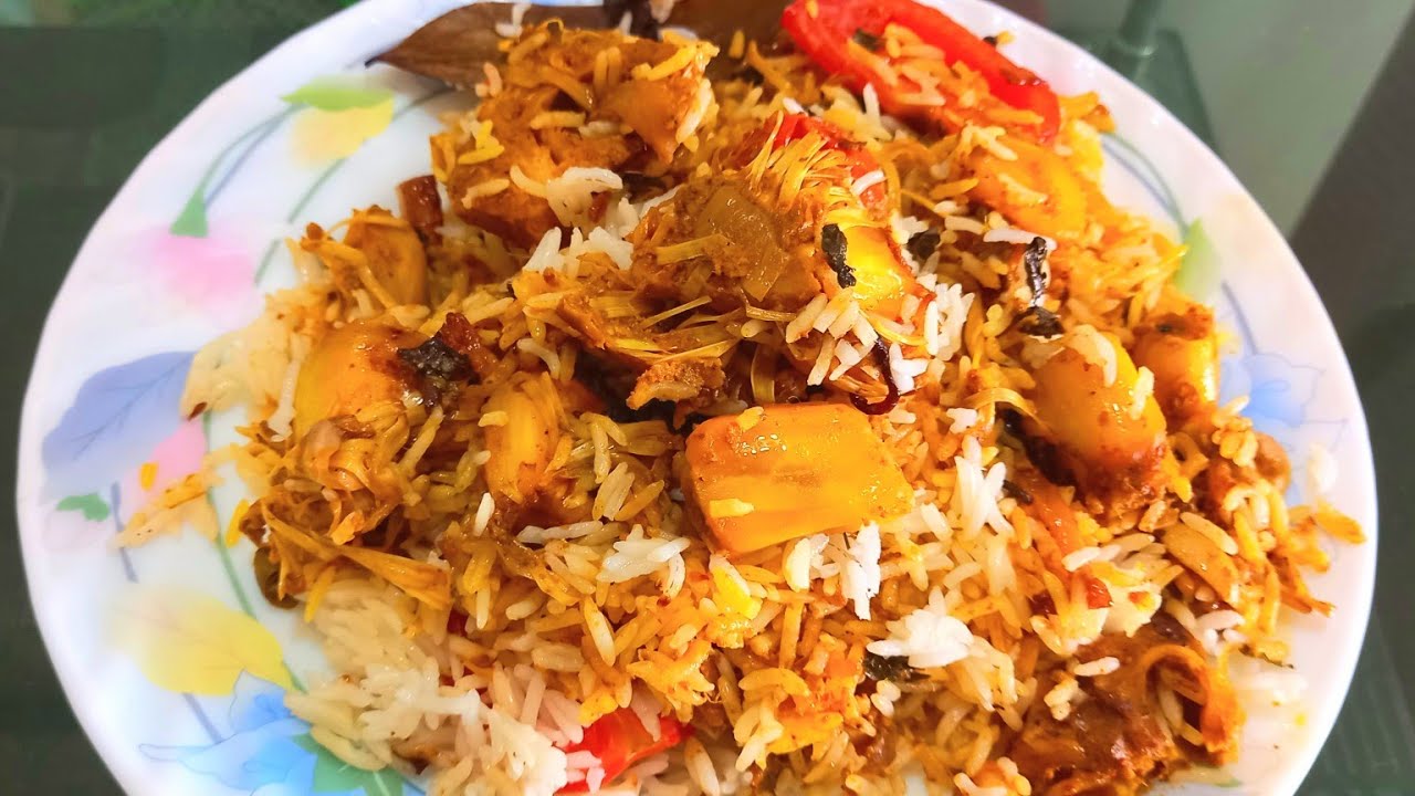 Jackfruit Biryani recipe |Kathal Biryani |Veg Biryani recipe|Fanas ...