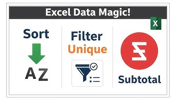 Excel Magic: Use SUBTOTAL with Filters for Dynamic Totals (Sort & Unique Data Too!)