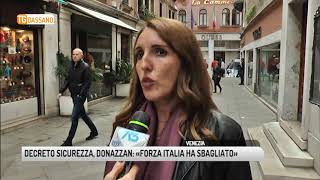 TG BASSANO (08/11/2018) - DECRETO SICUREZZA, DONAZZAN: “FORZA ITALIA HA SBAGLIATO”