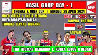 Hasil Thomas Uber Cup 2024 Hari Ini Day 2 ~ Thomas DENMARK & JEPANG Menang ~ Uber MALAYSIA Kalah