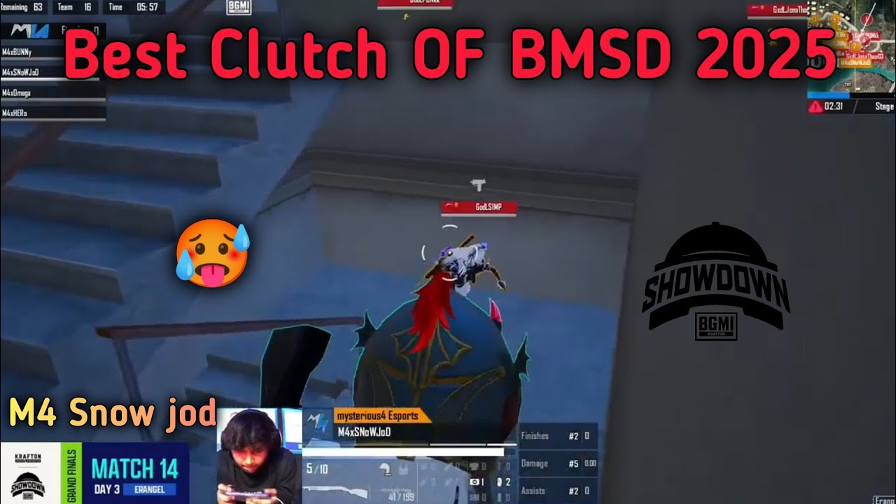 Best Clutch OF BMSD 2025 snowjod 1v4 Godlike eSports 
