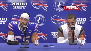 Micah Hyde and Jordan Poyer heated after reporters question