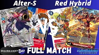 Omnimon Alter-S Turbo VS Red Hybrid | Digimon Card Game | BT14 Blast ACE