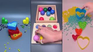 Satisfying Beautiful Beads, Colorful Balls, Haba Slope, Xylophone,  Falling Beads Reverse Video ◀️ screenshot 4
