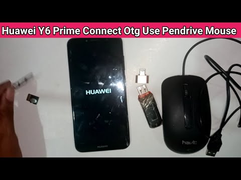 Huawei Y6 Prime connect otg use pendrive and mouse