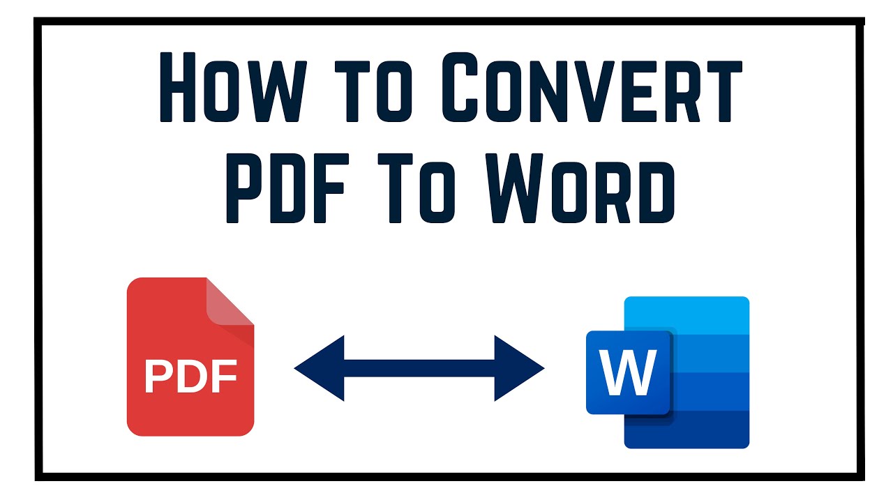 How to Convert PDF To Word - YouTube