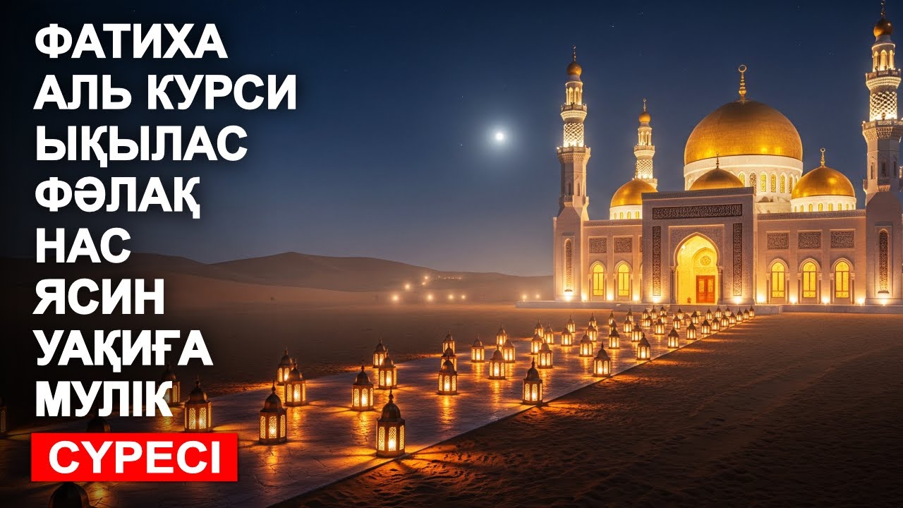 ФАТИХА, АЯТУЛЬ КУРСИ, ЫҚЫЛАС, ФӘЛАҚ, НАС, ЯСИН, УАҚИҒА, МҮЛIК СҮРЕСІ! КУРАН ТЫНДАУ | NOOR ANOM