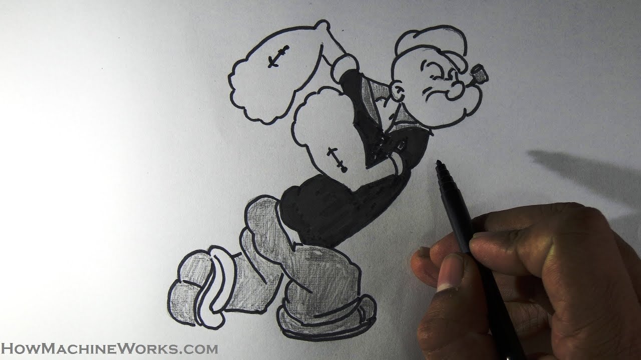 POPEYE ORIGINAL DRAWING SIGNED by BILL (William) STURM FLEISCHER ANIMATOR  1970's | eBay