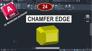 للمبتدئين شرح اوامر التعديل على رسومات ثلاثية الأبعاد فى الأتوكاد CHAMFER EDGE IN 3D AUTOCAD