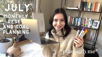 july monthly reset & plan with me | setting goals, monthly reflection