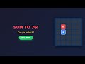 Fun Sum to 76! #riddle #game #games #puzzle #funny #puzzlegame #gridgame #braingames #brainteaser