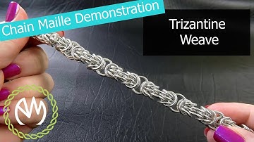 Chain Maille Weave Demonstration - Trizantine Weave