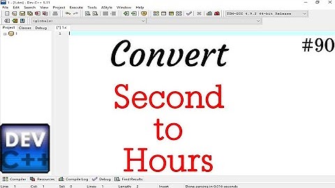 Write a program for convert time from second to Hour