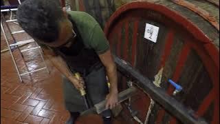 Opening up a 150 year old barrel with Danilo Marcucci