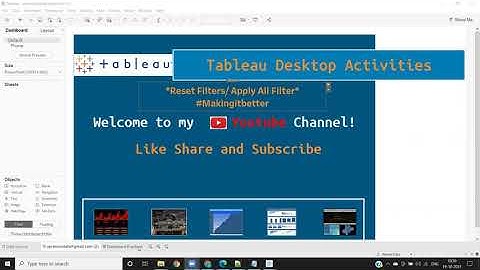 Tableau Tip   Reset all or Apply all Filters