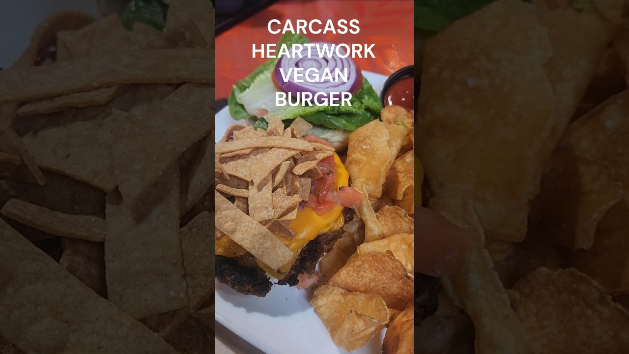Carcass Heartwork Vegan Burger at Kuma's Corner Indianapolis