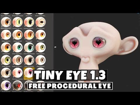 Tiny Eye 1.3 | Free Full Procedural Stylised eyes for Blender | Free Blender Addon
