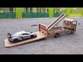 RC drift lamborghini naik truk towing garasi drift || versi miniatur truk kardus