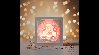 Lovely valentine two couple in park Shadow Box, Light Box SVG For Cricut Projects DIY