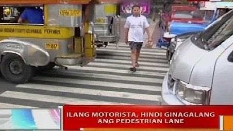 BT: Ilang motorista, hindi ginagaling ang pedestrian lane