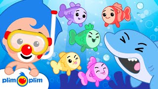 5 little fishies swimming counting kids songs nursery rhymes