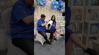 Julian & Keegan's baby shower.  Opening gifts 1