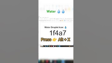 WATER DROPLET 💧 EMOJI CODE WRITING IN LIBRE OFFICE #excel #computer #shortfeed #viralshort #shorts