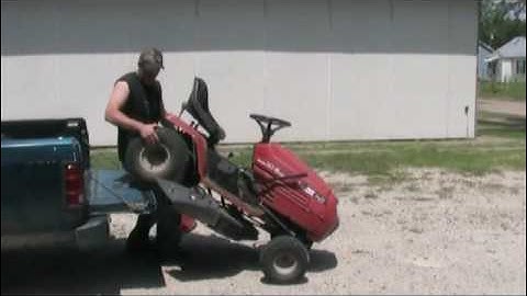 Loading the mower (no ramps of course)