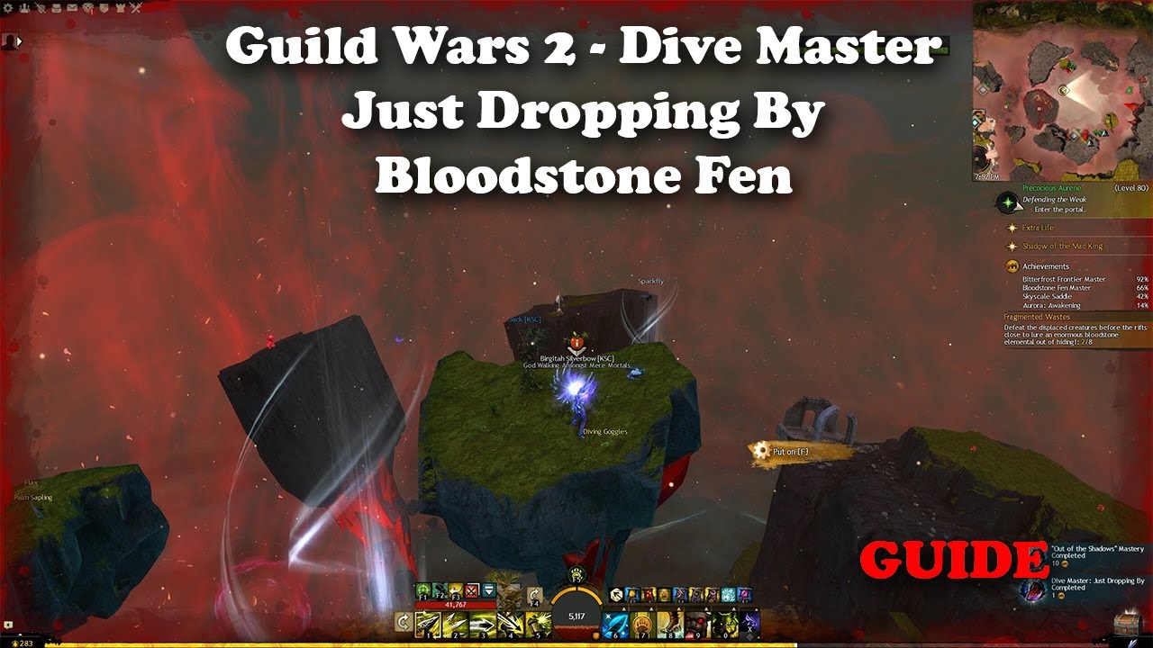 Guild Wars 2 Just Dropping By Diving Achievement Bloodstone Fen