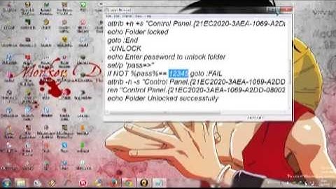 ล็อกโฟลเดอร์ โดยใช้โค้ด ใม่ต้องพึ่ง โปรแกรม