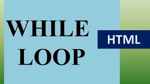 while loop html