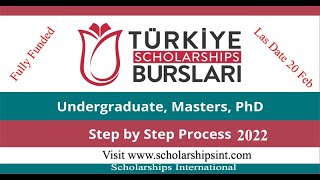 How to Apply for Turkey Government Scholarship 2022