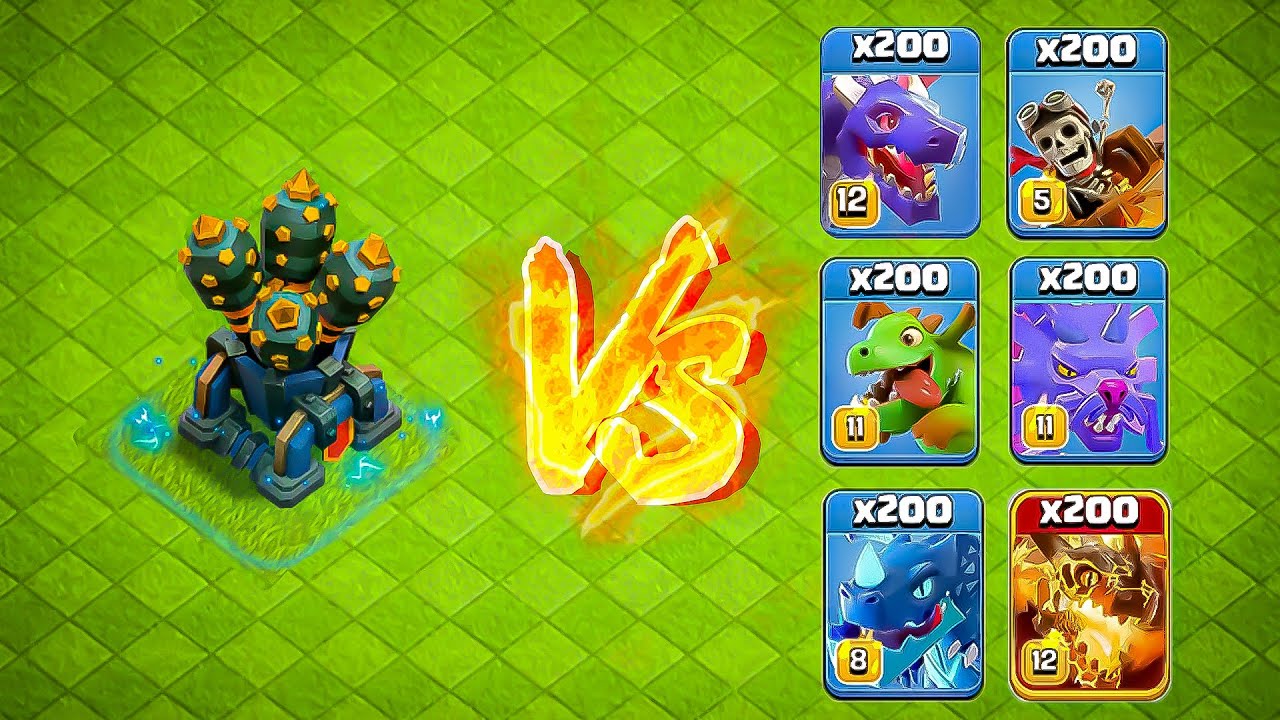 200 Air Defense vs the Entire Dragon Family - Who Will Win?
