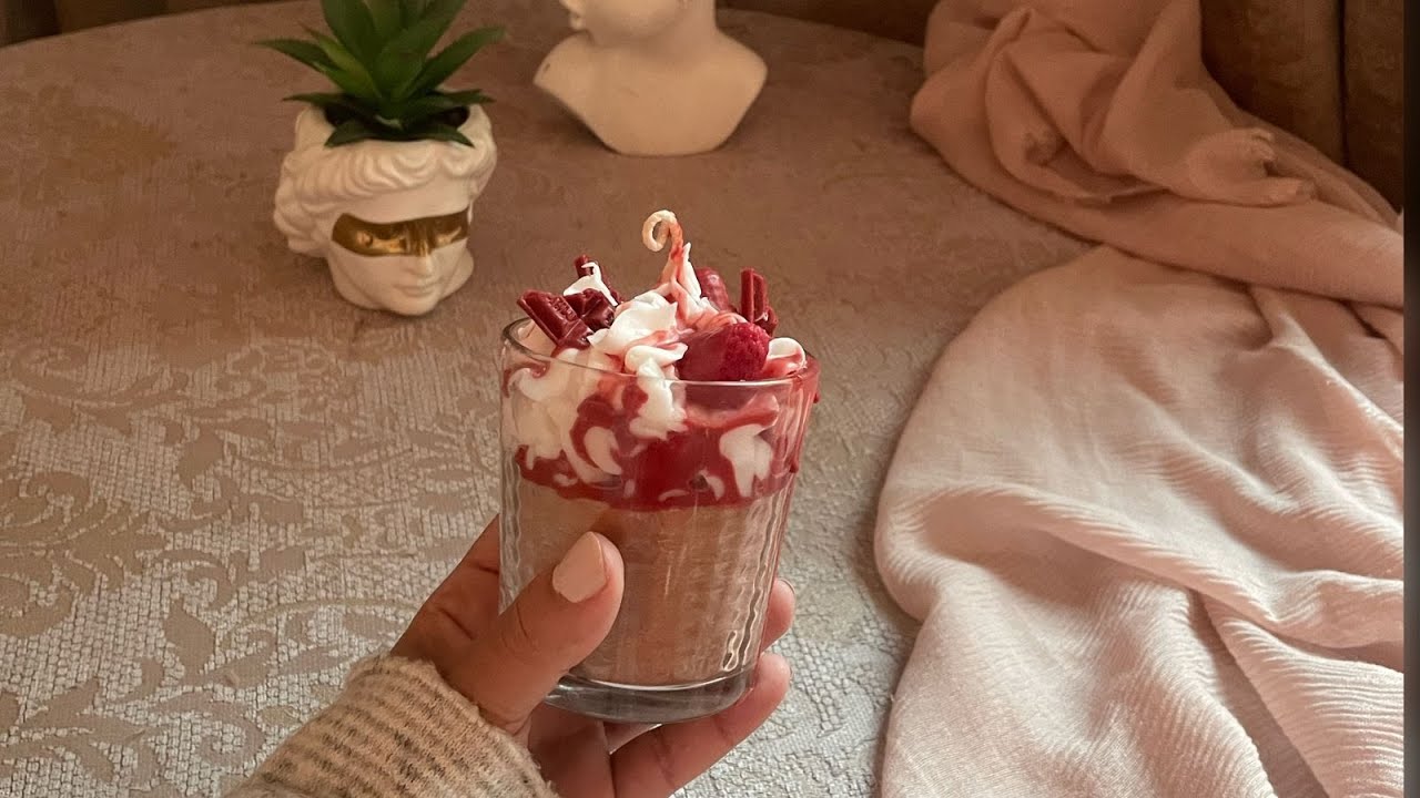 طريقة عمل شمعة Hot chocolate بالتفصيل .. اسرار صناعة الشموع و عمل كريمة الشمع .. كورس الشموع كامل 😍🥰