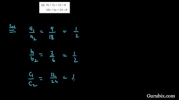Ex 3 2  Q 2ii  On comparing the ratios 9x + 3y + 12 = 0 and    Ch 3  Math for Class X CBSE