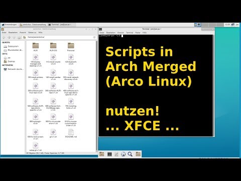 Skripts in Arch MergeD (Arco LinuxD) benutzen (XFCE Scripts) - LINUX