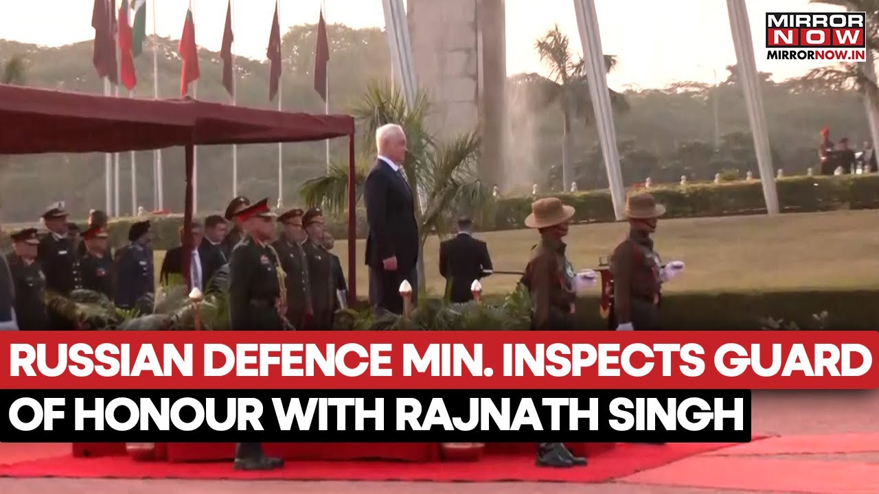 Russian Defence Minister Andrei Belousov Inspects Guard Of Honour With Rajnath Singh In Delhi