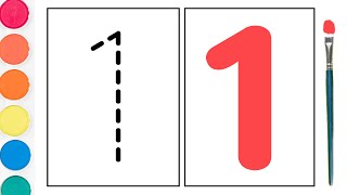 [숫자놀이] 점선 숫자 따라 색깔 펜으로 1부터 10까지 숫자 쓰기 | 숫자세기 | 숫자배우기 | Counting Numbers